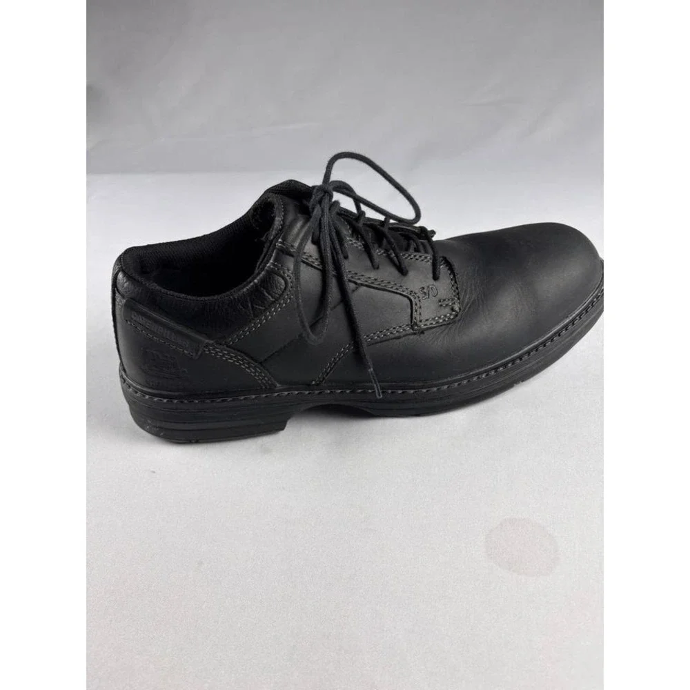 Caterpillar CAT Ergo Steel Toe Slip Resistant Black Leather Work Shoes Mens 9.5